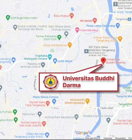 Lokasi Kampus (Google Map) Universitas Buddhi Dharma Tangerang Nomor